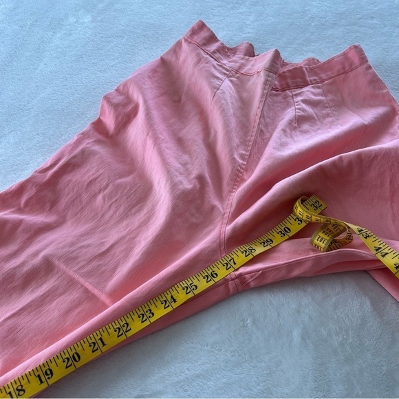 Vintage Scalloped Pink Blouse and High Waist Pants Set - Picture 11 of 13